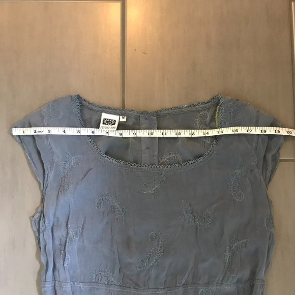 Vintage Johnny Was Collection Embroidered Cornflower Reversible Maxi Dress - Picture 14 of 15